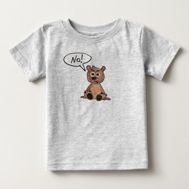 Nein! Bär Baby T-shirt (Vorderseite)