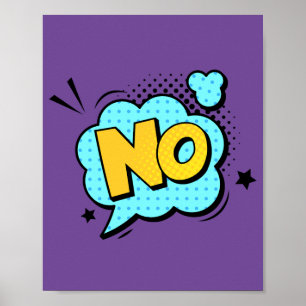 Nein! Bold Pop Art Comic Poster