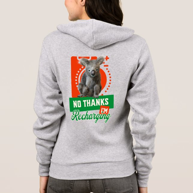 Nein danke, ich lade Koala Bärenkatze wieder ein Hoodie (Rückseite)