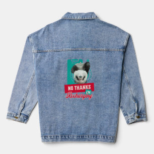 Nein danke, ich lade Panda Bear Cub Battery wieder Jeansjacke