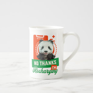 Nein danke, ich lade Panda Bear Cub Battery wieder Prozellantasse