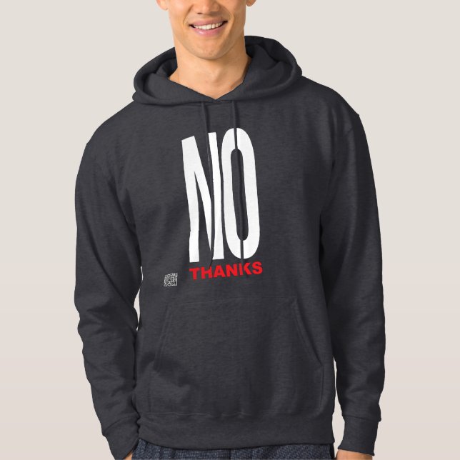 Nein danke schwarz hoodie (Vorderseite)