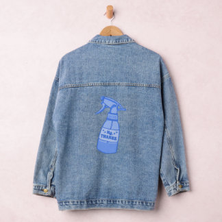 Nein, Danke. Sprühflasche Sassy Humor Jeansjacke