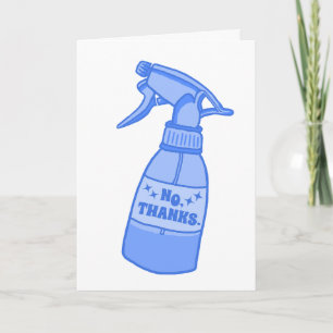 Nein, Danke. Sprühflasche Sassy Humor Karte
