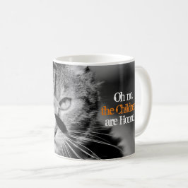 Nein, die Kinder sind Zuhause, Crabby Cat Kaffeetasse