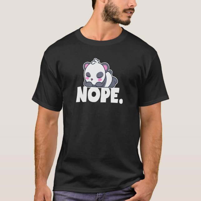 Nein Faules Panda-Bär-Tier T-Shirt (Vorderseite)