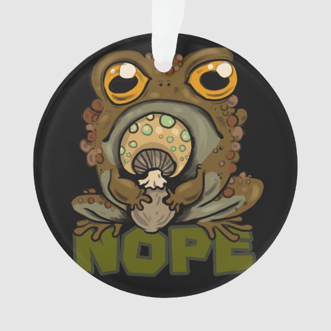 Nein! Grumpy Toad Ornament (Vorderseite)