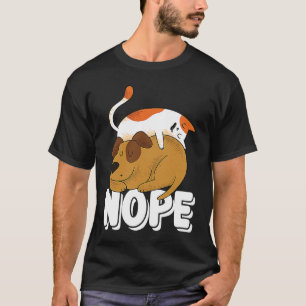 Nein, heute nicht, schläfrige faule Katze und Hund T-Shirt