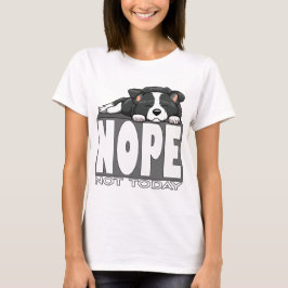Nein, heute nicht, süßer schlafender Border Collie T-Shirt