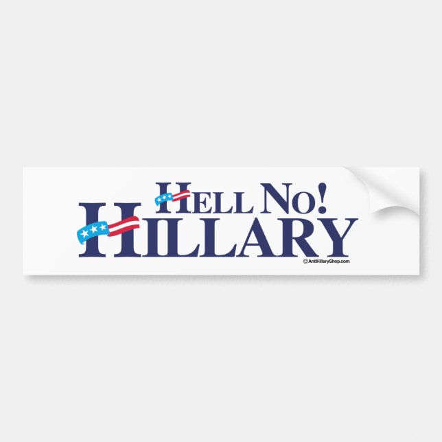 Nein Hillary - - Anti-Hillary - .png Autoaufkleber (Vorne)