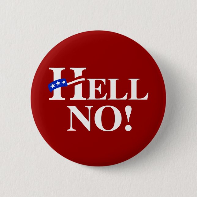 Nein Hillary - Weiß - .png Button (Vorderseite)