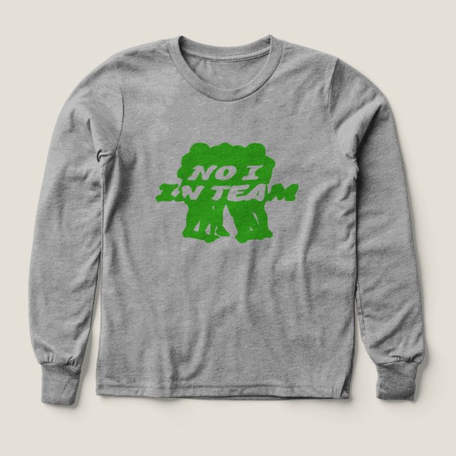 Nein, ich bin in Team Kids Long-Sleeve-T-Shirt (Design Vorderseite)