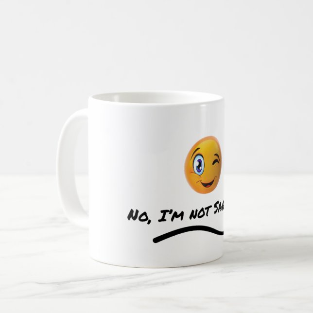 Nein, ich bin nicht sarkastisch kaffeetasse (Vorderseite Links)