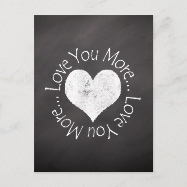 Nein, ich Liebe Sie mehr Postkarte (Vorderseite)