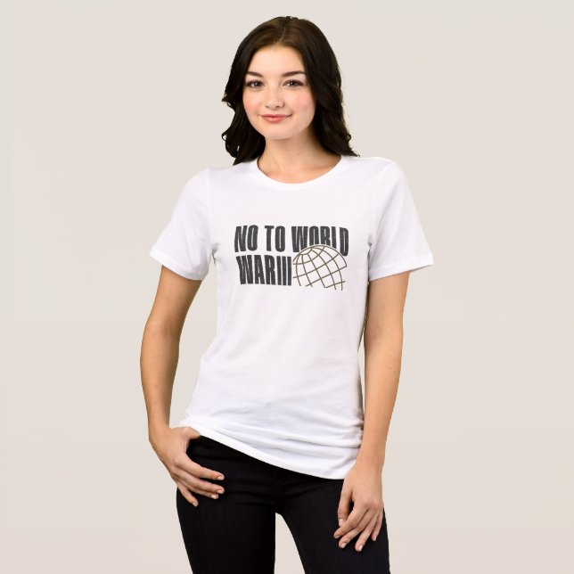 NEIN IM WELTKRIEG 3 Tri-Blend SHIRT (Vorderseite voll)