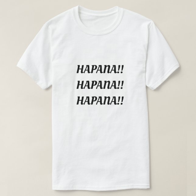 nein in Swahili (Hapana) T-Shirt (Design vorne)