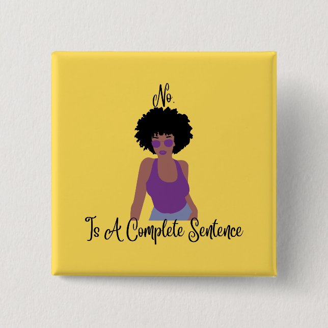 Nein ist ein völliger Satz Button (Vorderseite)