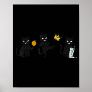Nein Keine Könige Kein ICE Lustige Schwarze Katze Poster
