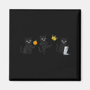 Nein Keine Könige Keine ICE Lustige Schwarze Katze Magnet
