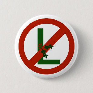 Nein - L Weihnachten Weihnachtsschaltfläche Button