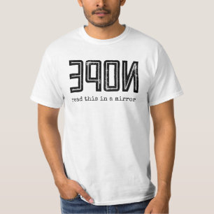 NEIN lies dies im Spiegel Vintage Retro-Typografie T-Shirt