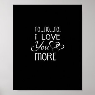 Nein Nein Nein Liebe dich mehr Spielendes Paar-Sti Poster