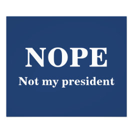 NEIN Nicht mein Präsident anpassbar Fotodruck