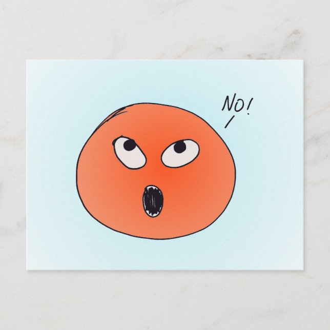 "Nein!" Postkarte (Vorderseite)