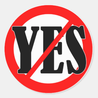 Nein Runder Aufkleber