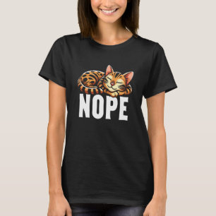 Nein Schlafkatze Nickerchen Lustige Katzenliebhabe T-Shirt