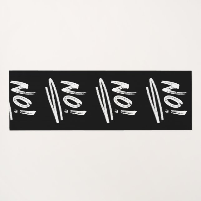 NEIN, schwarz und weiß! Yogamatte (Rückseite (Horizontal))