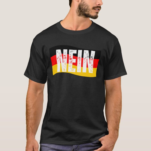 Nein Sprichwort Nein Deutschland Vintages T-Shirt (Vorderseite)