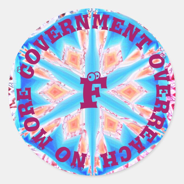 Nein, Text einfügen Runder Aufkleber (Vorderseite)