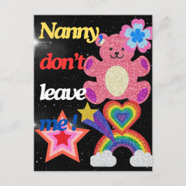 Nein, verlass mir nicht! postkarte