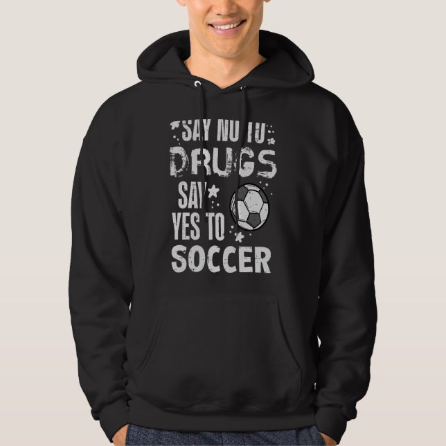"Nein zu Ja" zum Bewusstsein der Fußball-Roten Woc Hoodie (Vorderseite)