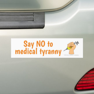 Nein zu medizinischer Tyrannie und Anti-Impfresist Autoaufkleber