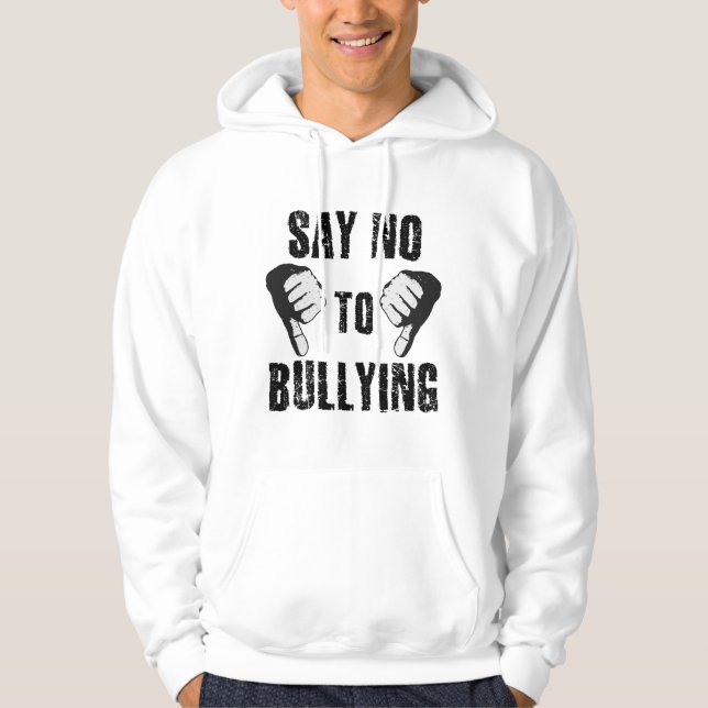 Nein zu Mobbing Hoodie (Vorderseite)