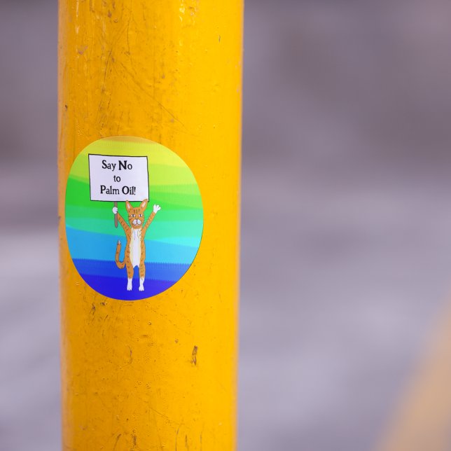 Nein zu Palmöl-Öko Runder Aufkleber (Von Creator hochgeladen)