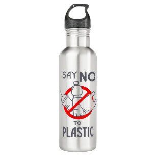 Nein zu Plastik Edelstahlflasche