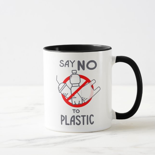 Nein zu Plastik Tasse (Rechts)