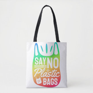 'Nein zu Plastiktüten sagen', Earth Day, Rainbow T