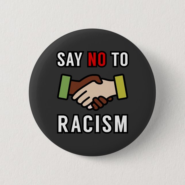 Nein zu Rassismus Button (Vorderseite)