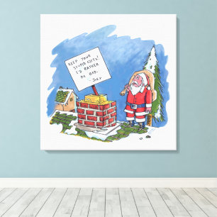 Nein zu Santa canvas Leinwanddruck