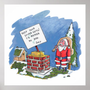 Nein zu Santa Matte Poster