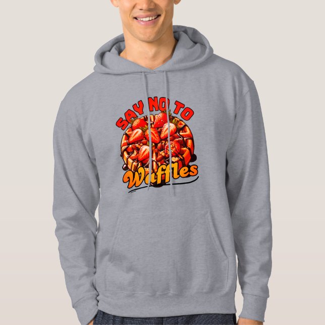 Nein zu Waffeldesign Hoodie (Vorderseite)