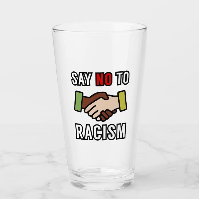 Nein zum Rassismus Glas (Vorderseite)