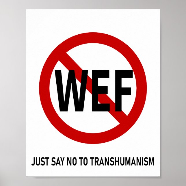 NEIN ZUM TRANSHUMANISMUS POSTER (Vorne)