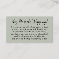 Nein zum Wrapping Baby Shooter-Geschenkkarte