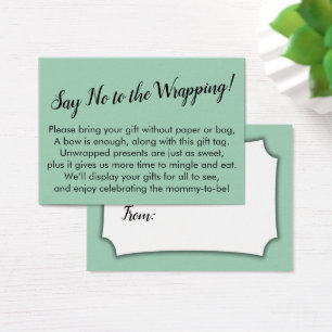 Nein zum Wrapping Baby Shooter Green Gift Card