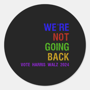 Nein zur Abstimmung Harris W 2024 Runder Aufkleber